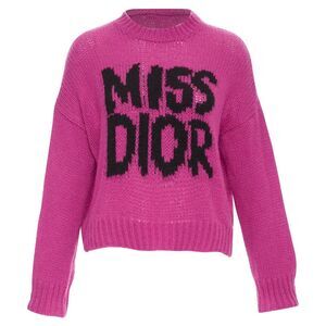 Dior Miss Dior logo cashmere silk sweater